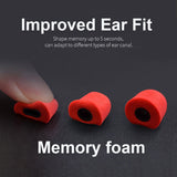 KZ Memory Foam Earphone Tip Kit for In-Ear Headphones - 6-Piece Sound Isolating Earbud Sleeves - KZ