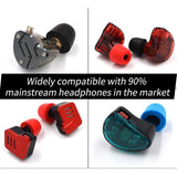 KZ Memory Foam Earphone Tip Kit for In-Ear Headphones - 6-Piece Sound Isolating Earbud Sleeves - KZ