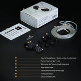 KZ Pisces Wired Dual Dynamic Driver IEMs | Horizontal Dual-Driver Hi-Fi Earphones | 3.5mm Plug - KZ