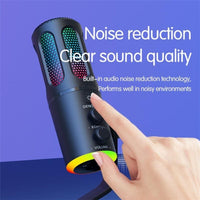SU8 Desktop Gaming/Streaming Microphone Noise Reduction LED Light - NOCO