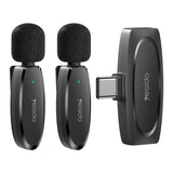 Yesido Dual Lavalier Wireless Microphones for Type-C USB AI Noise Cancellation - Yesido