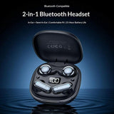 Yesido TWS47 2-in-1 In-Ear & Semi-In-Ear Tws Bluetooth Earbuds with LED Display - Yesido