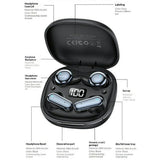 Yesido TWS47 2-in-1 In-Ear & Semi-In-Ear Tws Bluetooth Earbuds with LED Display - Yesido