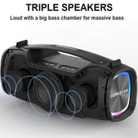 Hopestar A6X 55W Big Bluetooth Speaker Big Bass Triple Speakers 6000mAh battery TWS Powerbank - bluetooth speaker Hopestar