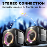 Hopestar Party One 80W Big Bass Bluetooth Speaker Cube Dual Wireless Microphones 12500mAh Battery TWS LED Light - bluetooth speaker Hopestar