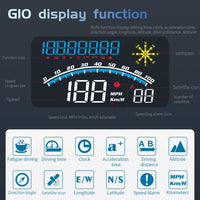 G10 GPS Speedometer Multifunction HUD Speed Distance Compass Alarms Noco