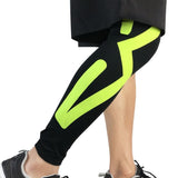 HX022 Sports Compression Thigh and Calf Protective Sleeves - Black and Grey - Noco