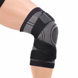 Elastic Nylon Bandage Knee Support Sleeve with Compression Strap - Single - M - Noco