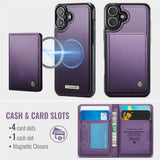 iPhone 17 CaseMe ME80 Series Detachable Wallet Leather cover - Noco