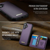 iPhone 17 CaseMe ME80 Series Detachable Wallet Leather cover - Noco