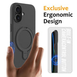 iPhone 17 Silicone MagSafe Rear Cover With Ring Stand - RedPepper