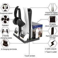 iPlay PS5 Cooling Stand USB Hub and Controller Charging Station. - Noco