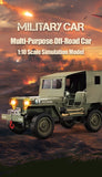 JJRC C8815 1/10 Scale 4WD RC Military Utility Truck Off-Road With LED Lights - JJRC