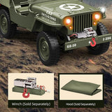 JJRC C8815 1/10 Scale 4WD RC Military Utility Truck Off-Road With LED Lights - JJRC