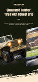 JJRC C8815 1/10 Scale 4WD RC Military Utility Truck Off-Road With LED Lights - JJRC