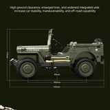 JJRC C8815 1/10 Scale 4WD RC Military Utility Truck Off-Road With LED Lights - JJRC