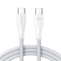 Joyroom 100W 5A Type-C to Type-C PD E-Marker Charging/Data Cable Length: 2metre - White - acc Haweel