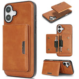 iPhone 17 Kalebol MagSafe Detachable Wallet Cover - Brown - RedPepper