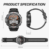 KT85 Rugged Sports Smart Watch | 1.43’’ AMOLED | 525mAh Battery | BT Calling | 5ATM Rated - Noco