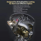 KZ EDX Lite USB-C Earbuds with HD Microphone | Smart DAC Chip Studio In-Ear Headset - KZ