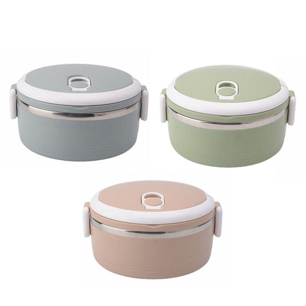 0.7L Insulated Stainless Steel Bento Box with Portable Hide-away Handle - 1,2 or 3 layer - Single Layer - NOCO