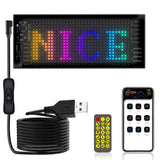 LED Matrix Flexible Sign Panel - Custom Messages and Pics Phone App Control - 17cm x 7cm - 16x32 LED grid - NOCO