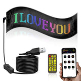 LED Matrix Flexible Sign Panel - Custom Messages and Pics Phone App Control - 35cm x 10cm - 20x64 LED grid - NOCO