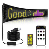 LED Matrix Flexible Sign Panel - Custom Messages and Pics Phone App Control - 37cm x 9cm - 16x64 LED grid - NOCO