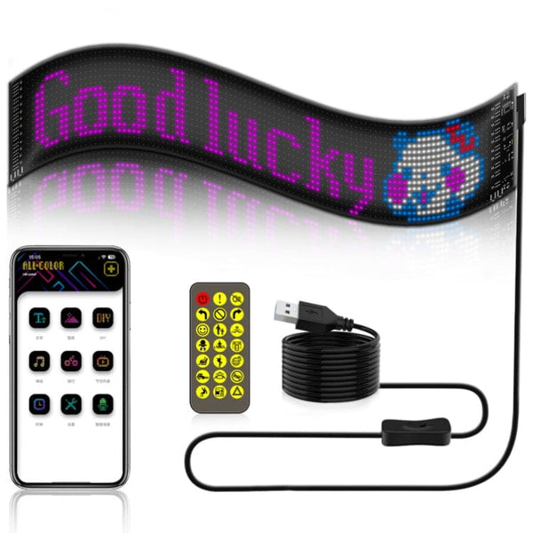 Led Matrix Phone LED Matrix Flexible Sign Panel - Custom Messages and Pics Phone App ...
