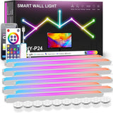 DIY024 9-Piece Tuya WiFi Smart RGBIC Modular Ambient Wall Light Set - YWXLight