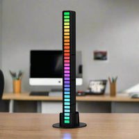 L022 32 LED Sound Activated Mini Ambient Light Bar Multiple Modes and Colours USB Powered - Black - NOCO