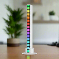 L022 32 LED Sound Activated Mini Ambient Light Bar Multiple Modes and Colours USB Powered - White - NOCO