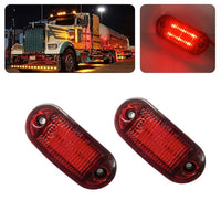 [2 PACK] MK019 12V-24V Marker Lights for Trailer Truck Caravan Boat Black base - Red - Noco