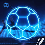 LED Neon Arcade Sign - Sports Game Room & Mancave Wall Decor Atmosphere Light - Football 32x32cm - NOCO