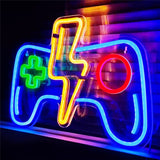 LED Neon Arcade Sign - Sports Game Room & Mancave Wall Decor Atmosphere Light - Controller Power 38x28cm - NOCO