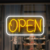 LED Neon Open Sign - Dimmable Business Signage for Retail Cafes Bars & Shops. Variety of Styles - 608H - NOCO