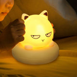 Children’s Soft Silicone Night Light Touch Control Cute Cat Rechargeable - NOCO