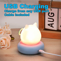Children’s Soft Silicone Night Light Touch Control Cute Cat Rechargeable - NOCO