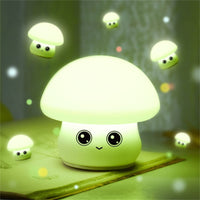 Children’s Soft Silicone Night Light Multi-colour Tap Control Mushroom Rechargeable - NOCO