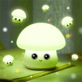 Children’s Soft Silicone Night Light Multi-colour Tap Control Mushroom Rechargeable - NOCO