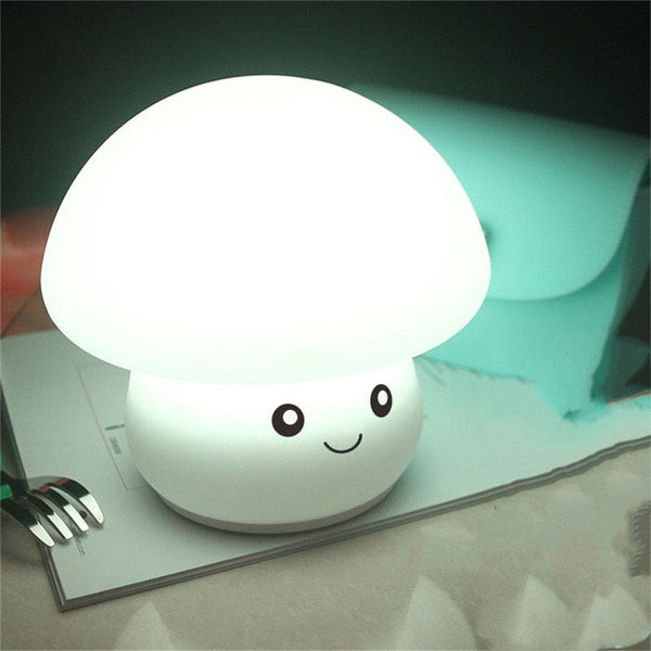 Children’s Soft Silicone Night Light Multi-colour Tap Control Mushroom Rechargeable - NOCO