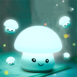 Children’s Soft Silicone Night Light Multi-colour Tap Control Mushroom Rechargeable - NOCO