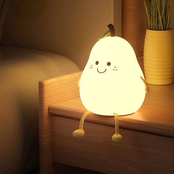 Children’s Soft Silicone Night Light Multi-colour Touch Control Cute Pear Rechargeable - NOCO