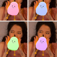 Children’s Soft Silicone Night Light Multi-colour Touch Control Cute Pear Rechargeable - NOCO