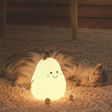 Children’s Soft Silicone Night Light Multi-colour Touch Control Cute Pear Rechargeable - NOCO