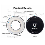 Vloglite W36M Mini LED Mirror Beauty Light Rechargeable 36 LEDs - Vloglite