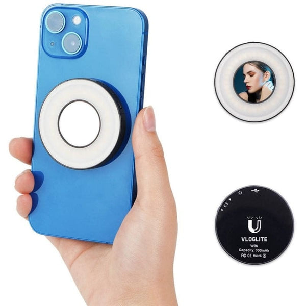 Vloglite W36M Mini LED Mirror Beauty Light Rechargeable 36 LEDs - Vloglite