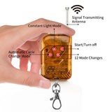 4 PACK AMBER Emergency LED Grille Lights Wireless Remote 12 Modes 12V-24V - Noco