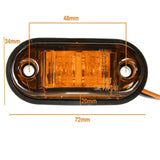 [3 PACK] Amber LED Marker Lights for Trailer Truck Caravan Boat Black base - Noco