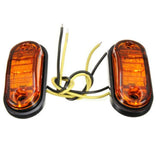 [3 PACK] Amber LED Marker Lights for Trailer Truck Caravan Boat Black base - Noco